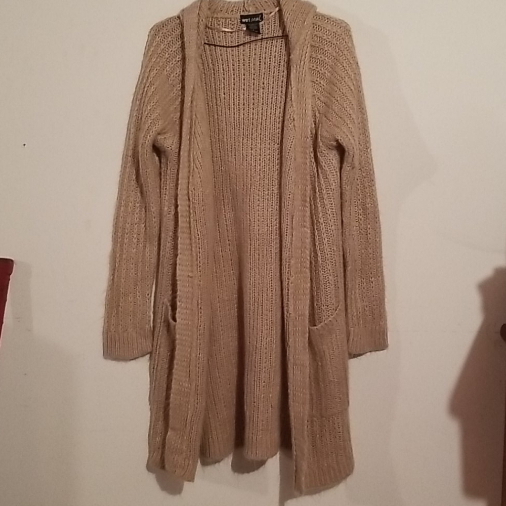 Tan knit cardigan